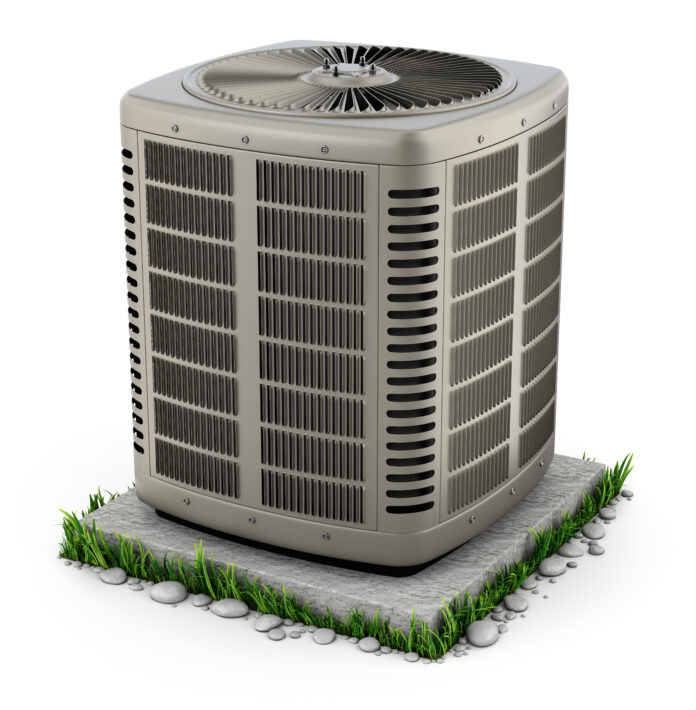 Heating and Air Conditioning System on Stand | Advanced Home Comfort Heating and air conditioning systems by Advanced Home Comfort.