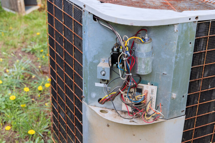 Rusted old central air system for replacement